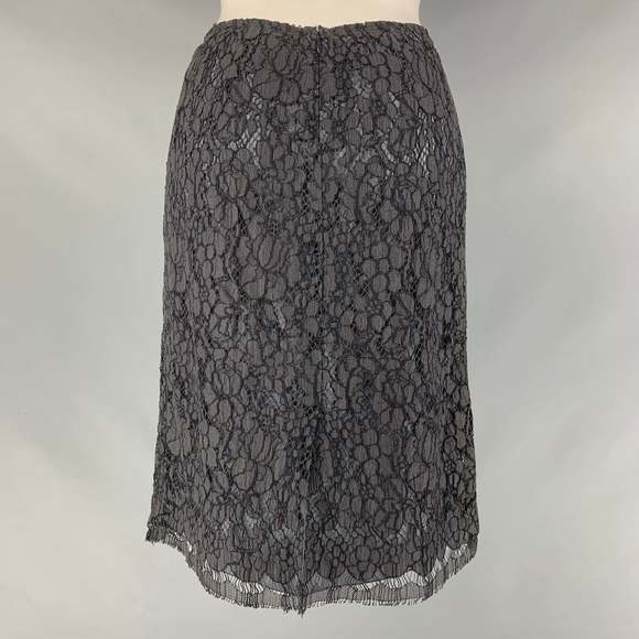 PRADA Black Slate Cotton Blend Pencil Skirt - Picture 3 of 6